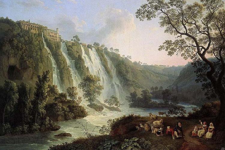 Jakob Philipp Hackert Villa of Maecenas and Waterfalls in Tivoli Spain oil painting art